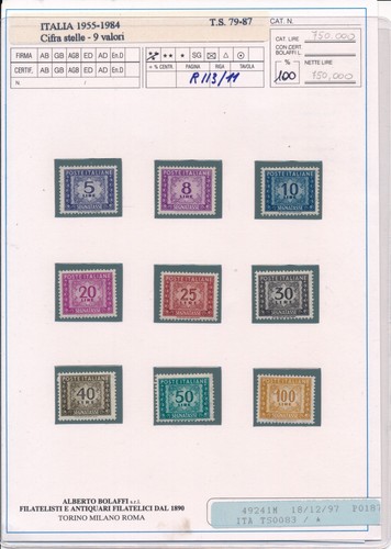 Italia 1955 segnatasse - italia, 1955/81