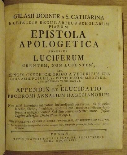 Epistola apologetica adversus - epistola,