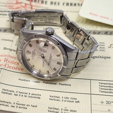 Orologio Automatico Full Papers Rolex Data 34mm Acciaio Quadrante Argento 1501 Circa 1968