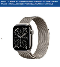 ULTIMO Apple Watch Series 11 GPS Cell 42mm Titanio EAN 0195950471144 MF8P4QL/A