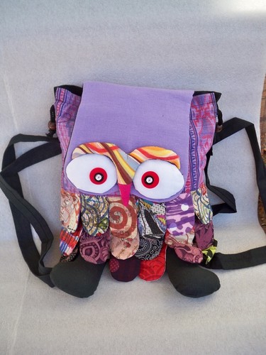 Zaino zainetto cotone gufo - cotone,