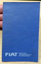 LIBRETTO FIAT 600 D BERLINA " SERVIZIO ASSISTENZIALE IN GARANZIA " 1963