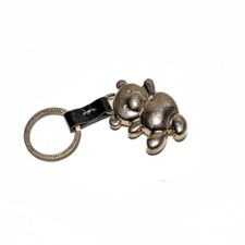 Portachiavi Orsetto Furla argentato con gancino in pelle