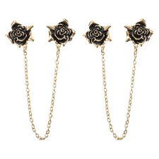 2pcs Rose Sweater Clips Retro