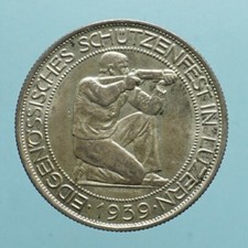 SVIZZERA LUCERNA 5 FRANCHI 1939 SILVER COIN SWITZERLAND NUMISMATICA EUROPE STATE