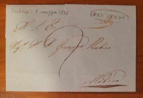 1856 sicilia percorsi postali - sicilia,