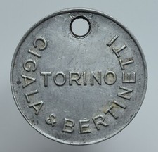 Gettone token pubblicitario cantiere nautico cigala e bertinetti Torino 1957