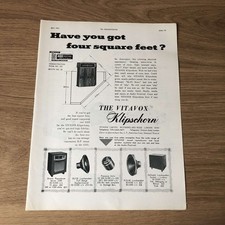 GRAM186 MAGAZINE ADVERT 11X8 THE VITAVOX KLIPSCHORN