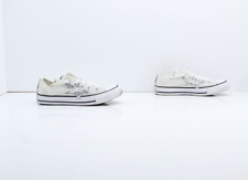 CONVERSE All Star Basse Usate EU 36 (Cod.CS262) Donna Bianca in Tela Con Stelle