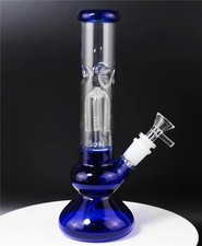 Blue 10" Glass Bong Arm-Tree