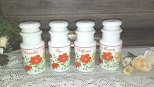 SET 4 CONTENITORI SPEZIE ARCOPAL SPEZIE H CM 11  CANNELLA PEPE ZAFFERANO N.MOSCA