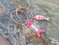 PINK EARRINGS WITH SMOOTH AND