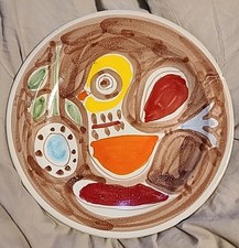 Piatto uccellino ceramica