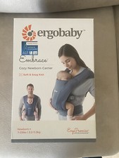 Ergobaby BCEMAOXBLU, Embrace Marsupio Neonati Ergonomico 0 Mesi, Porta Bebe... 