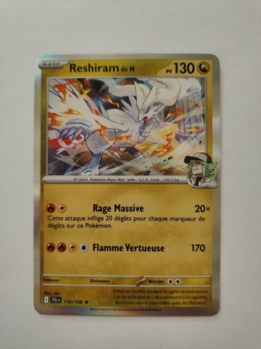 Carte pokémon reshiram de - pokémon,