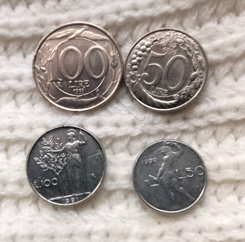 Monete 100 lire - lire, e