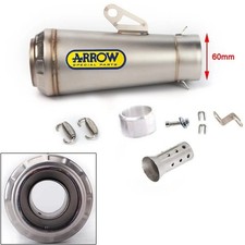 terminale scarico universale moto 60mm Collettore In Accio Inox Resistente 