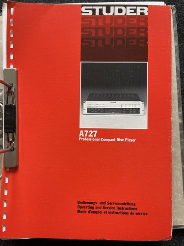 Studer a727 service - service, +