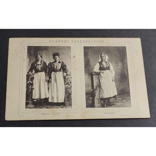 Cartolina costumi valtellinesi - cartolina,