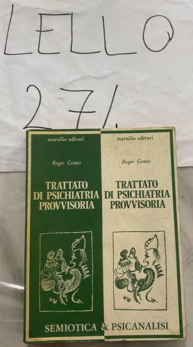Trattato psichiatria - "trattato,