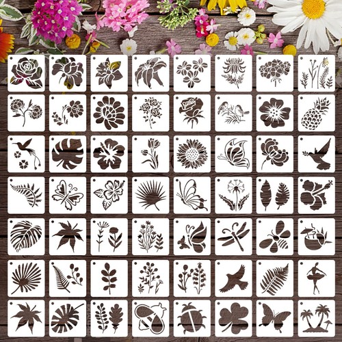Confezione stencil fiori - 56,