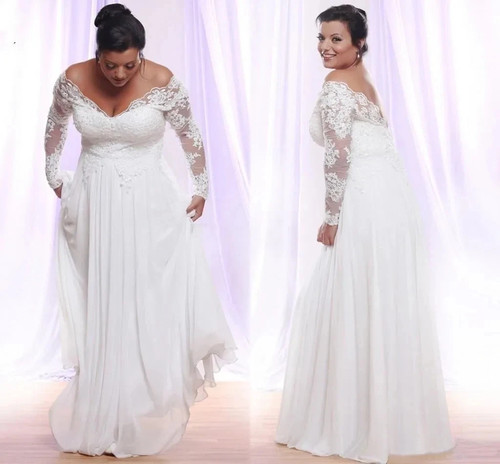 Plus size chiffon wedding - size,