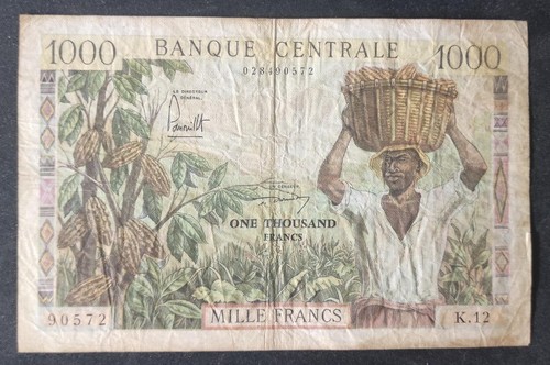 Rara banconota 1000 franchi - banconota,