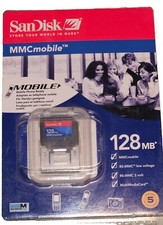 Scheda di memoria mobile SanDisk 128 MB RS/MMC + adattatore per Nokia 6680 7610 6230i