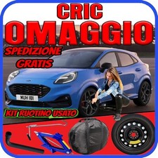 Ruotino Di Scorta 5Fori Da 16 Per La Ford Puma Con Kit Cric Crick + Chiave Sacca