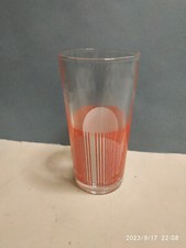 BICCHIERE NUTELLA FERRERO ANNI 60/70 LUCI STROBOSCOPICHE ARANCIO 12,5X6 cm