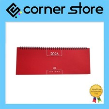 Intempo - Alfa Planning Agenda Settimanale Verticale  2026 Economica 30x10-Rosso