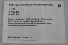 BMW K 100 - K 100 RS - K 100 RT Manuale Uso e Manutenzione Moto Autorità "1984"