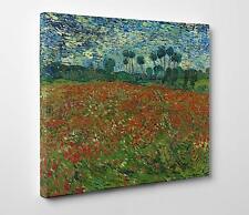 Vincent Van Gogh Campo di papaveri Stampa su Tela Canvas Vernice Pennellate 