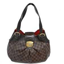 Borsa a tracolla Louis Vuitton Sistina PM Damier Ebene pelle marrone N41542 75KB802