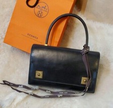 Rare Hermes piano calf black