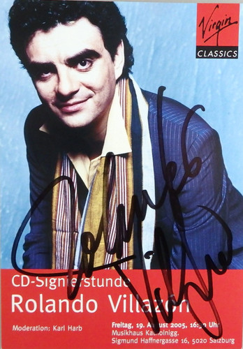 Autografo cantante lirico