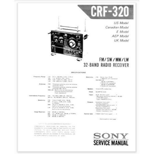 Sony crf 320 manuale - sony, crf-320