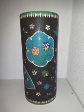 Rare Vase rouleau en émail