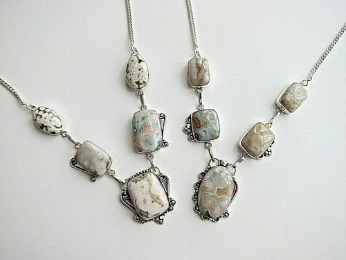 Collana argento con pietre - collana,