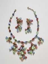 SET ORECCHINI COLLANA FIORI