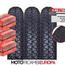 KIT 3 NUOVE GOMME PNEUMATICO COPERTONE VESPA 50 3.00.10 300/10 EPOCA + 3 CAMERE 