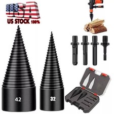 6PCS Spaccalegna Avvitatore a Cono Torsione Alta Velocità Legna da Ardere Trapano Duty US
