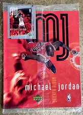1998-99 UPPER DECK MICHAEL JORDAN STICKER ALBUM STARTERPACK + 12 ADESIVI SIGILLATI
