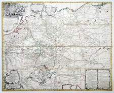 J. Von Bors - Homann RARA mappa stradale posta separata GERMANIA OLANDA NUOVA Europa