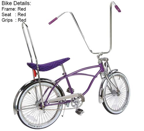 Bicicletta lowrider rossa - bicicletta,