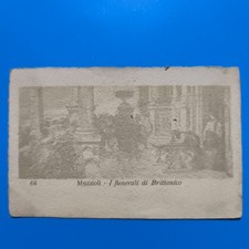  MUZZIOLI I FUNERALI DI BRITTANICO VIAGGIATA  - CARTOLINA PICCOLA -SBIADITA