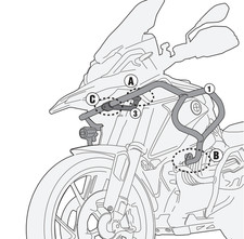 Kit paramotore 25mm nero GIVI