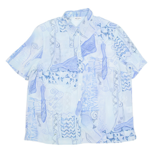 Camicia stampata blu con - camicia,