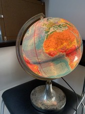 Vintage illuminated globe