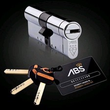 Serratura porta anti scatto alta sicurezza in ABS - TS007 3 stelle 40/60 cromo lucido